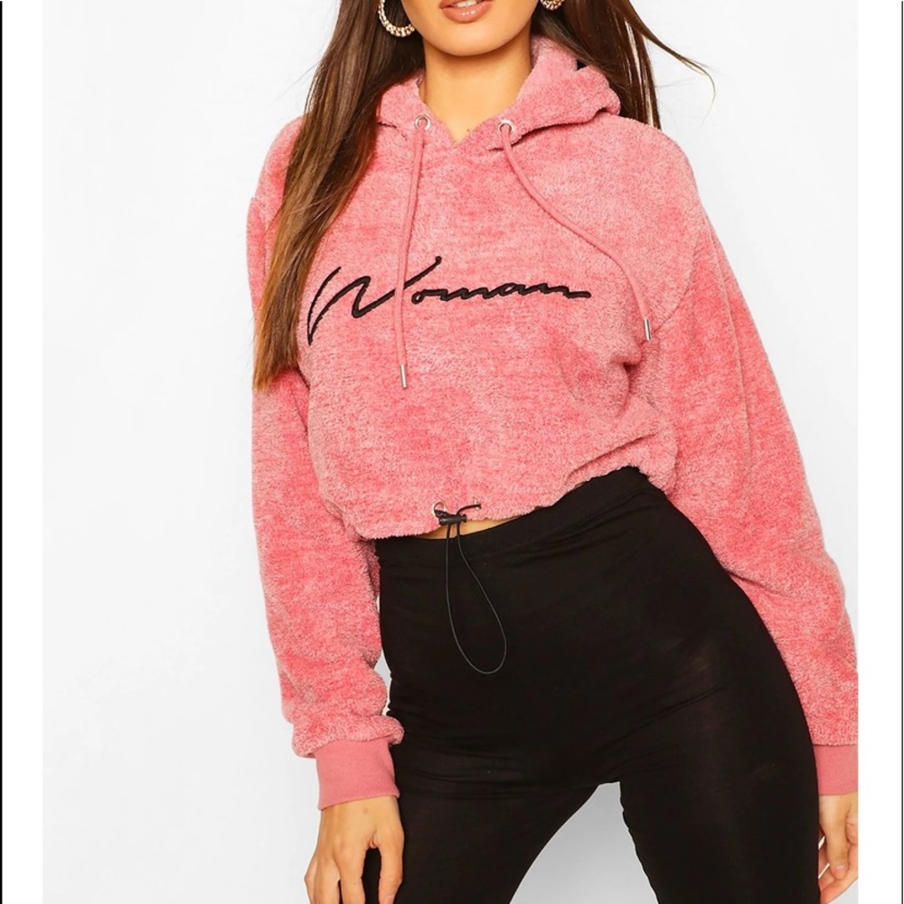 BooHoo Crop Fleece Sweatshirt